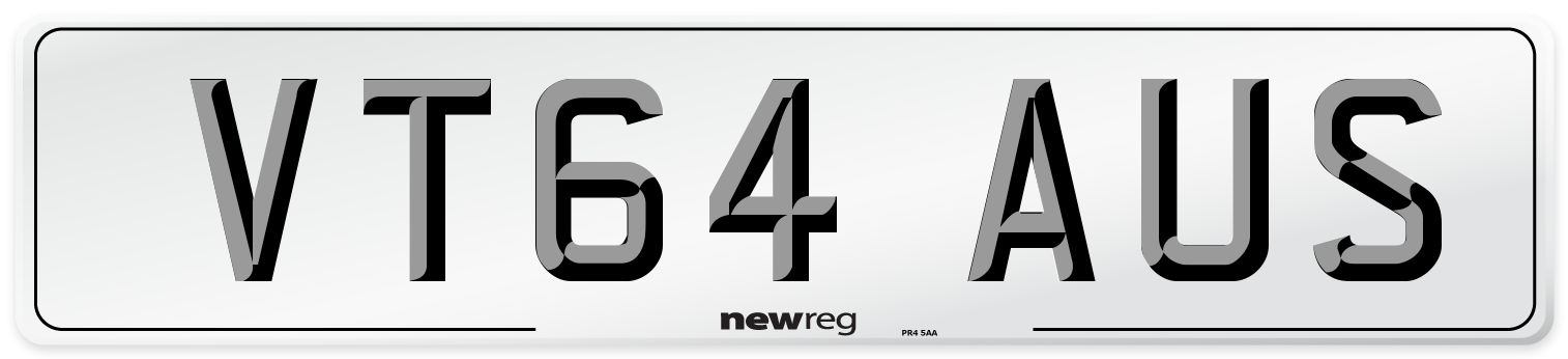 VT64 AUS Number Plate from New Reg